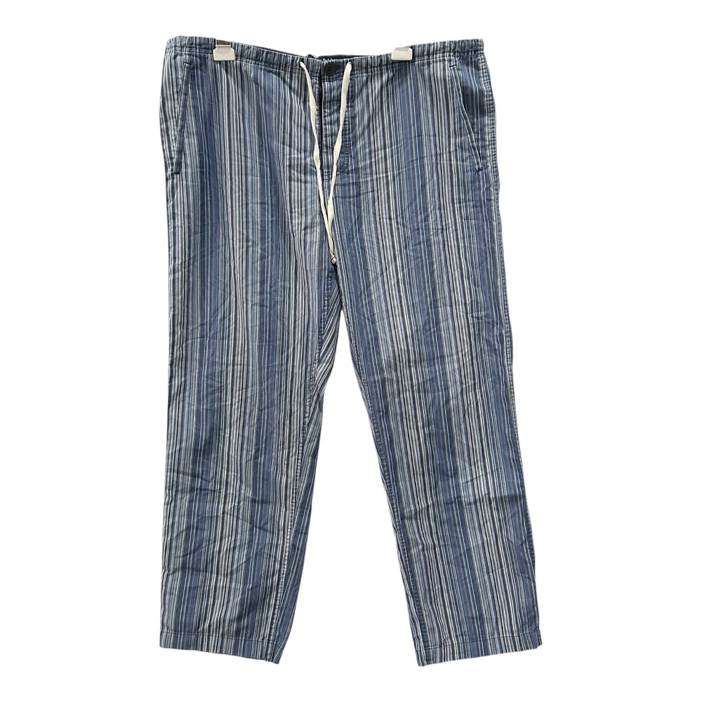 Paul Smith Mens L Blue Striped Cotton Lounge Pyjama Pants Drawstring Waist
